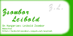 zsombor leibold business card
